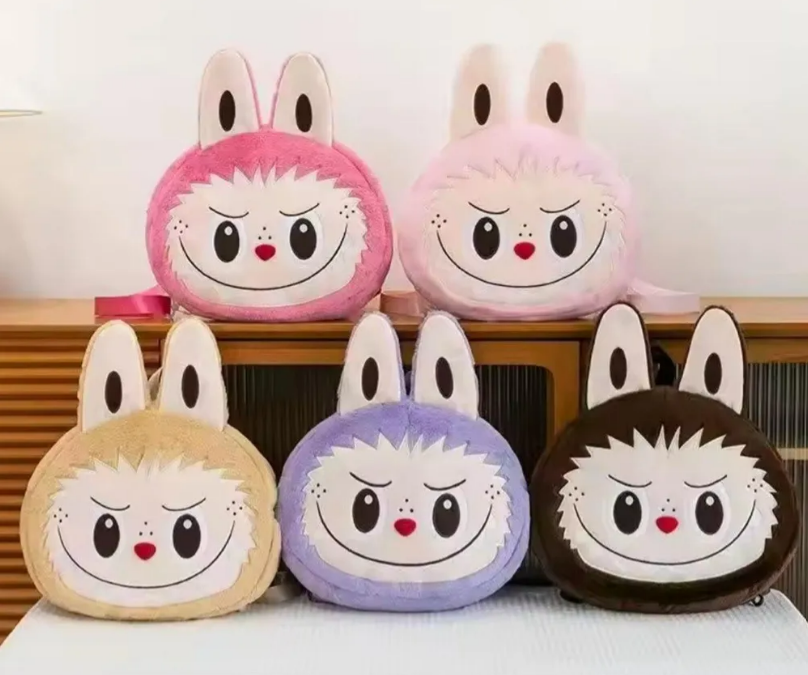 MORRAL MALETA CARA LABUBU3D FELPA ESCOLA